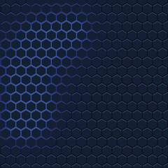 Hexagon abstract background and blue light