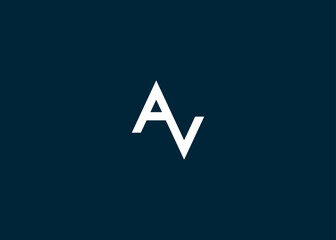 initials letters av logo design vector illustration template