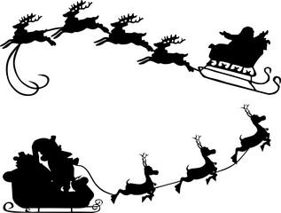 santa claus with sleigh