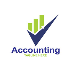 accounting design logo symbol illustration