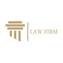 Pillar Vector Icon. Law Office Logo 