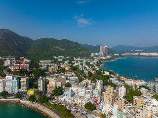 Obraz premium Top view of Stanley downtown in Hong Kong city