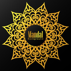 Luxury mandala background And golden gradient vector ornament