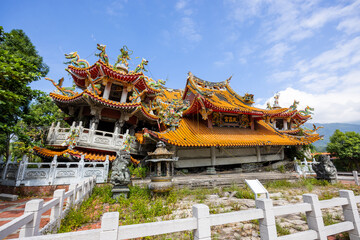 Naklejka premium Jiji Wuchang Temple Earthquake Museum in Nantou of Taiwan
