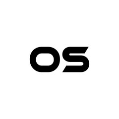 OS letter logo design with white background in illustrator, vector logo modern alphabet font overlap style. calligraphy designs for logo, Poster, Invitation, etc.