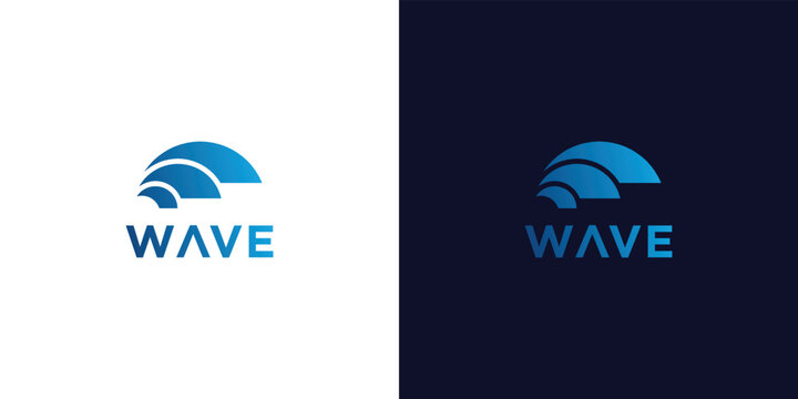 Modern and unique wave logo design 5