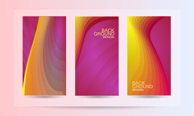 Bright gradient color abstract line pattern background cover design. modern background design with trendy and vivid vibrant color.