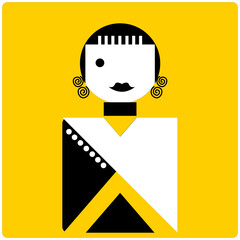 Beautiful girl person art illustration