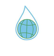 Blue and Green Save The World Recovery Icon