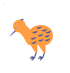 European autumn and winter birds are isolated. flat illustration  Bird