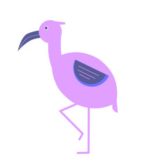 Fototapeta premium European autumn and winter birds are isolated. flat illustration Bird