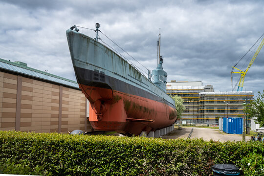 Malm&ouml;, Sweden - July 09 2022: Swedish submarine U3 built 1942 at Kockums wharf.
