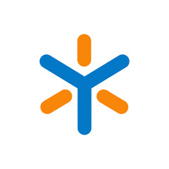 Abstract Organization Design Logo Design Template idea, suitable for your company or organization