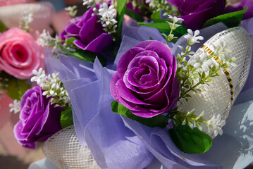 colorful flowers with selective focus