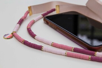 pearl necklace on a box