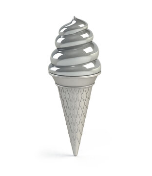 Ice Cream Cone Silver