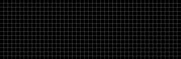 Net texture pattern on black background. Net texture pattern for backdrop and wallpaper. Realistic net pattern with black squares. Geometric background, vector illustration