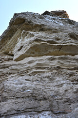 rock edge isolated, view from bottom