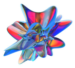 Fototapeta premium Abstract colorful shape, 3d render 