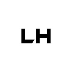 LH letter logo design with white background in illustrator, vector logo modern alphabet font overlap style. calligraphy designs for logo, Poster, Invitation, etc.