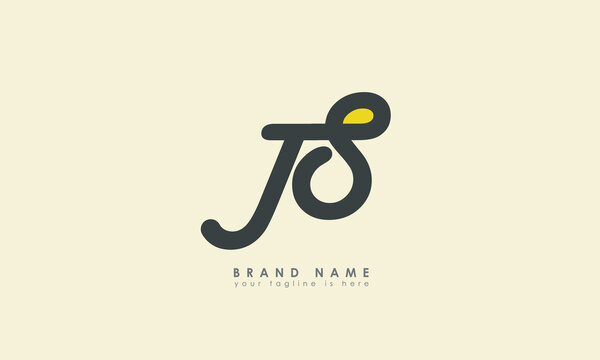 Alphabet letters Initials Monogram logo JS, SJ, J and S