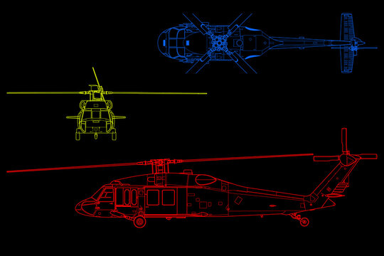 Helicóptero militar de transporte UH-60