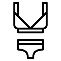 Bikini line icon style