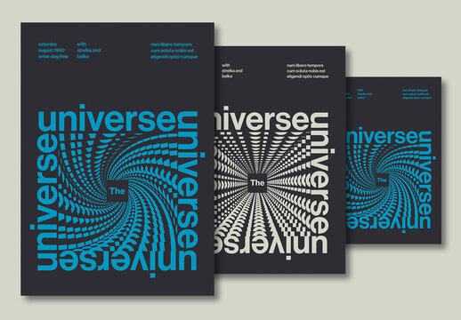 Swiss Modernism Poster Layout with Square Typography