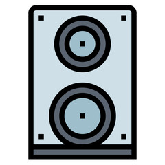 speaker filled outline icon style
