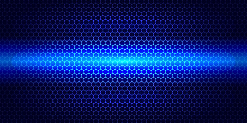 Blue Background Abstract Geometric Hexagonal Pattern Digital Hi Tech Carbon Style Vector Illustration © octopusaga