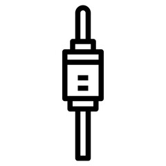 Jack connector line icon style