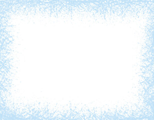 Fototapeta premium Icy border christmas holiday frame transparent background