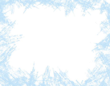 Icy border christmas holiday frame transparent background