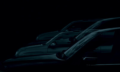 luxury modern SUV Cars For Sale Stock Lot Row. automobile Dealer Inventory. new vehicle For Sale...
