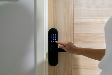 Hand open door digital and access control in a condo