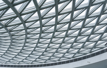 Structural Steel, Roof Truss Steel Structure of Building Construction.