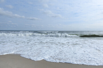 Atlantic Ocean, as seen off of the shores of Assateague Island, during the winter season, Worcester County, Maryland.