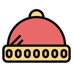 beanie filled outline icon style
