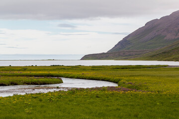 the famous Héðinsfjörður fjord in the north of Iceland