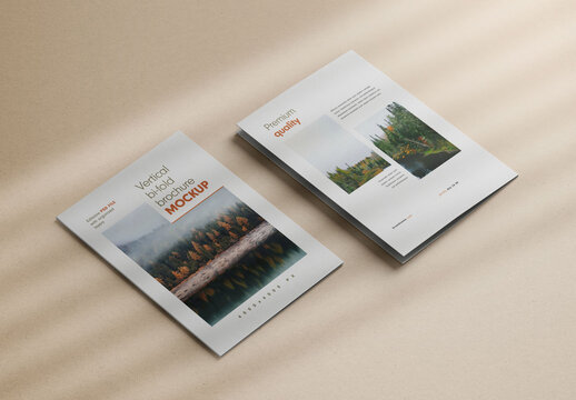 Vertical Bifold Brochure Mockup
