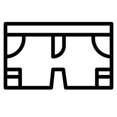 shorts line icon style