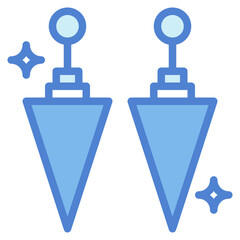 earrings two tone icon style