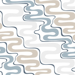 Abstract seamless pattern with wavy lines