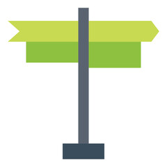 road sign flat icon style