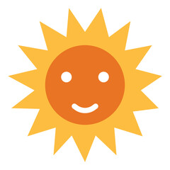 sun flat icon style