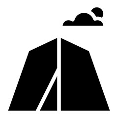 tent glyph icon style