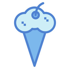 ice cream two tone icon style
