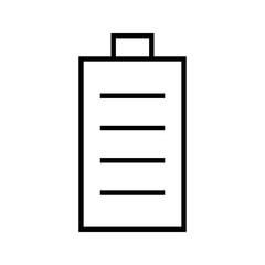 battery icon, battery charge indicator. sign for mobile concept and web design. vector illustration