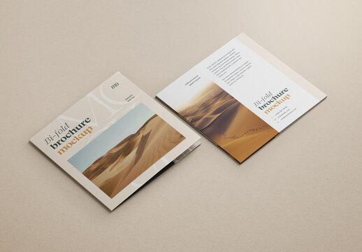 Square Bifold Brochure Mockup for Creative Design and Branding Projects