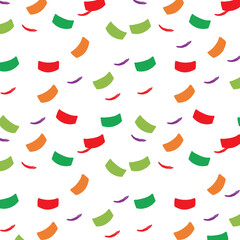 Colorful Confetti Christmas Pattern. Falling Fun Confetti Geometric Minimalist Background